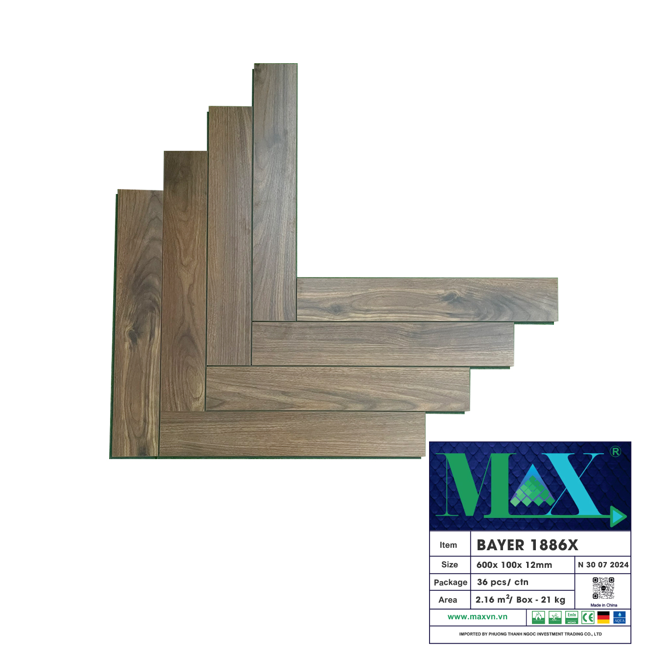 Sàn gỗ xương cá Bayer 1886X219